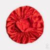 Bonnet de nuit en soie : rouge grenade