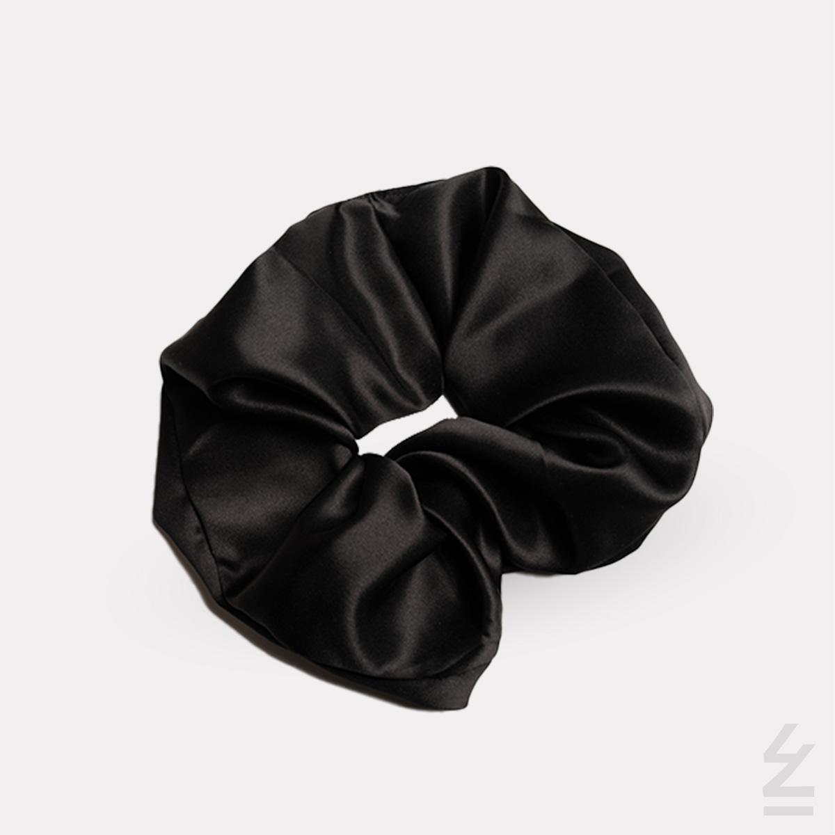 Chouchou soie OVERSIZE : noire