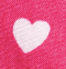 Coeurs blancs sur fushia