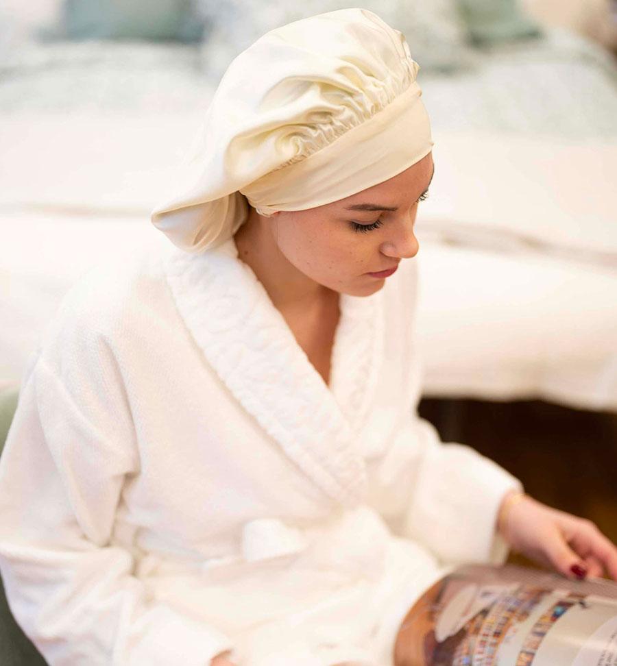 bonnet de nuit charlotte en soie