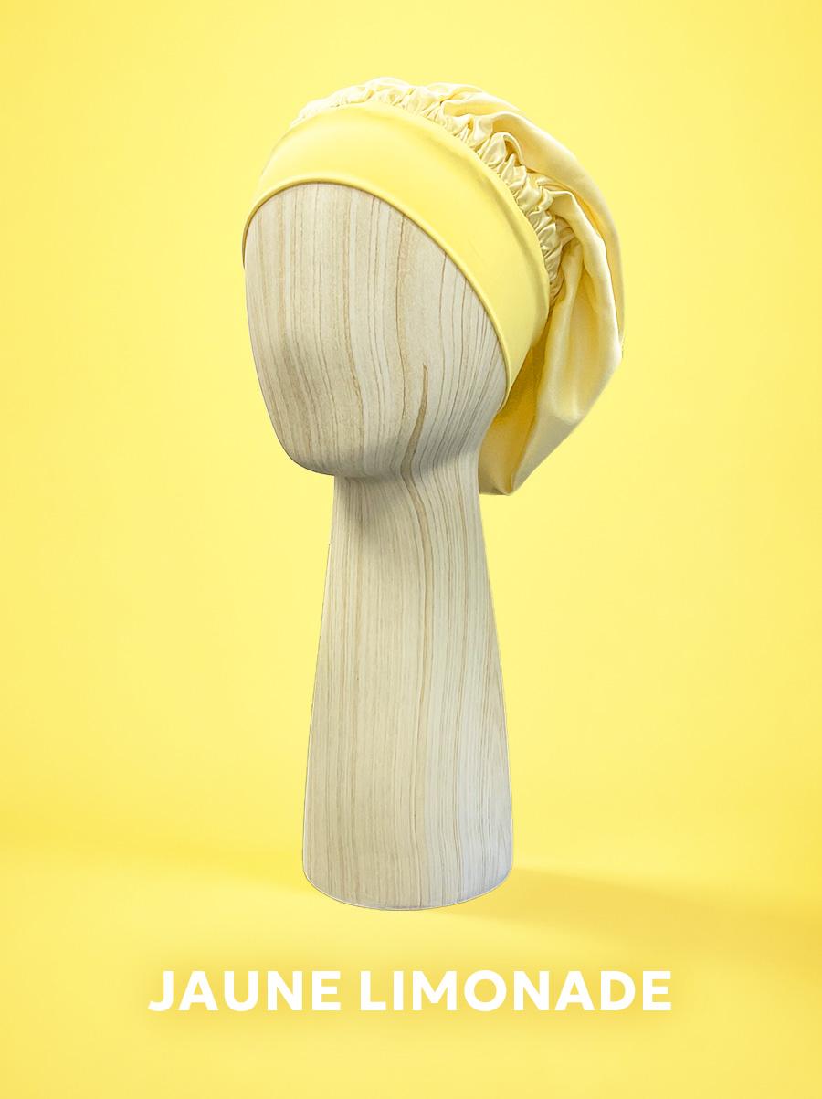 Bonnet de nuit en soie, nouvelle couleur : Jaune Limonade