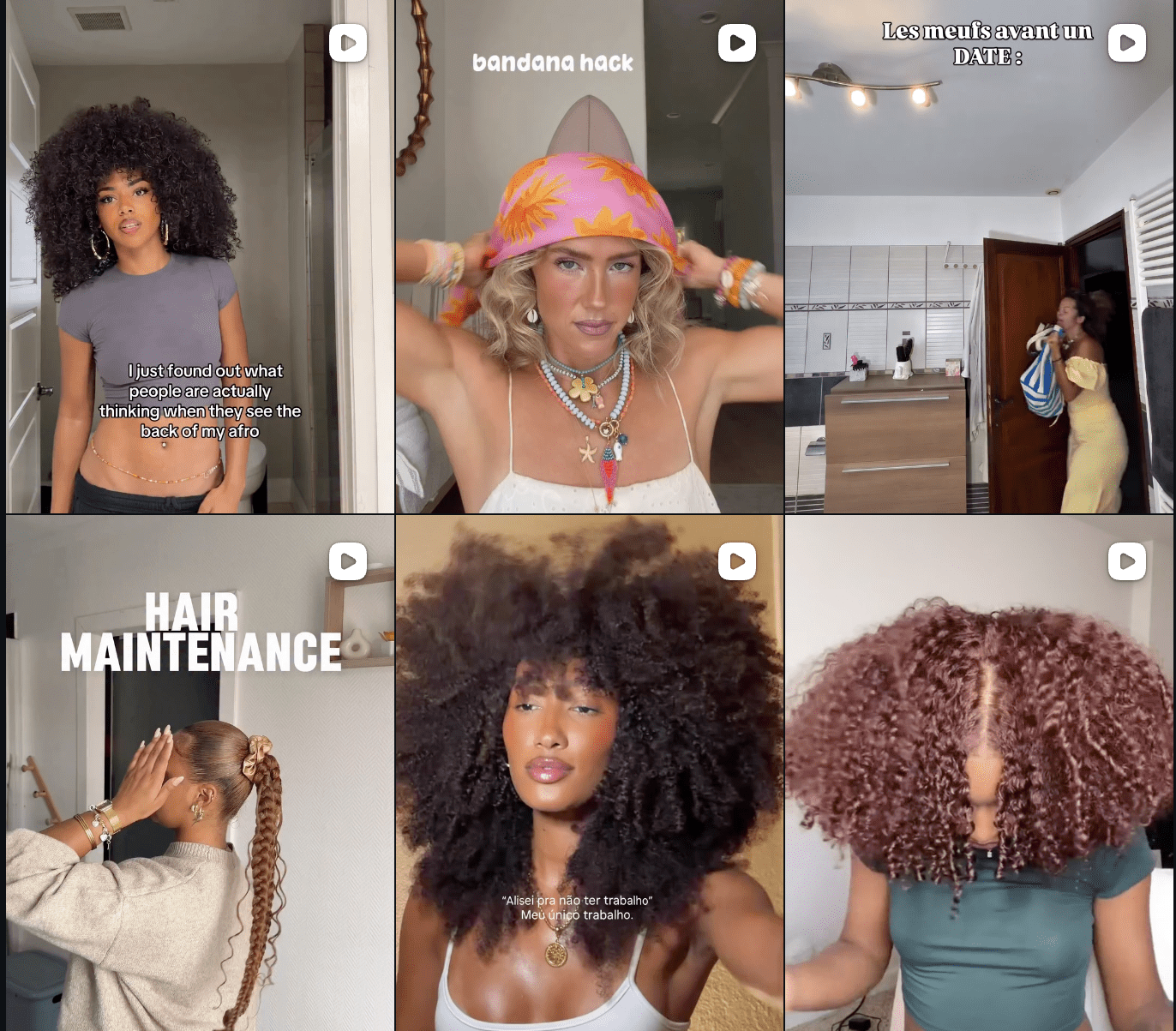 Réseaux sociaux cheveux texturés