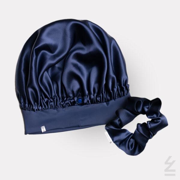Coffret cheveux avec un bonnet de nuit sur mesure et un chouchou assorti
